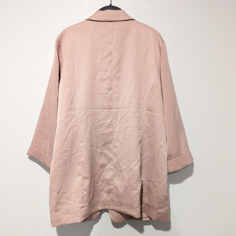 Maurices Blush Pink Satin Blazer Jacket - Picture 2 of 6